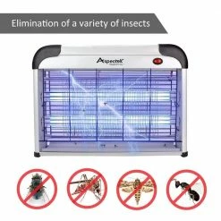 15.5 in. 20-Watt Electronic Indoor Zapper Insect Killer by Aspectek -Pest Control Sales silver aspectek bug zappers hr292 1 c3 1000