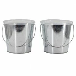 2-Pack 17 oz. Galvanized Metal Bucket Citronella Candle by StyleWell