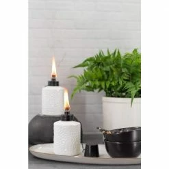 2-Pack White Glass Tabletop Torch by StyleWell -Pest Control Sales stylewell citronella candles torches 22603 2 1f 1000