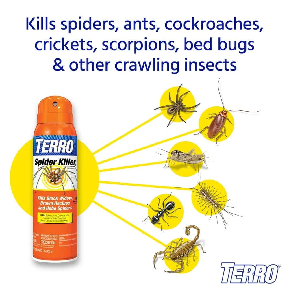 16 oz. Spider Killer Aerosol Spray by TERRO 5 16 oz. Spider Killer Aerosol Spray by TERRO - Image 3