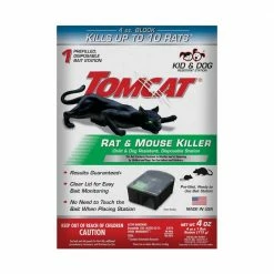 Rat and Mouse Killer Child and Dog Resistant Disposable Station, 1 Preloaded Station by TOMCAT
