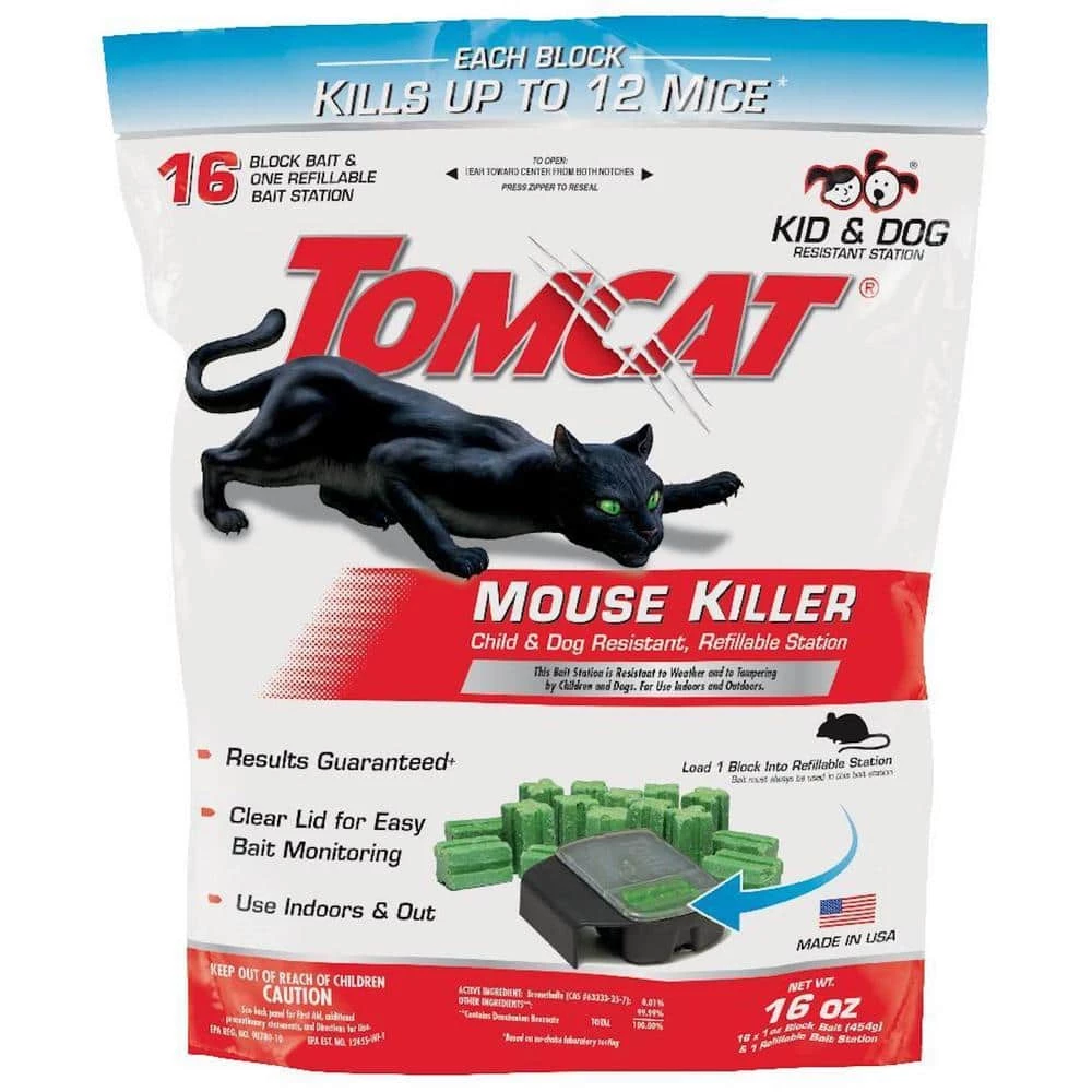 Mouse Killer Child and Dog Resistant, Refillable Station by TOMCAT 3 Mouse Killer Child and Dog Resistant, Refillable Station by TOMCAT