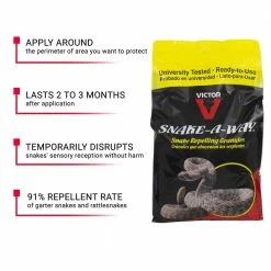 Snake-A-Way 10 lbs. Snake Repelling Granules by Victor 15 Snake-A-Way 10 lbs. Snake Repelling Granules by Victor -Pest Control Sales victor animal repellents vp364b 10 76 1000