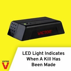 Battery-Powered Indoor Electronic Mouse Trap by Victor -Pest Control Sales victor animal traps m250s 1f 1000
