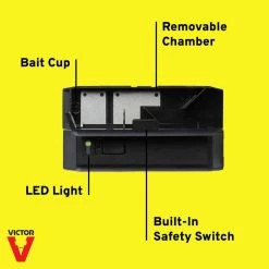 Battery-Powered Indoor Electronic Mouse Trap by Victor -Pest Control Sales victor animal traps m250s 4f 1000