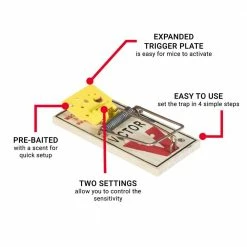 Easy Set Mouse Trap (72-Pack) by Victor -Pest Control Sales victor animal traps m325 76 1000