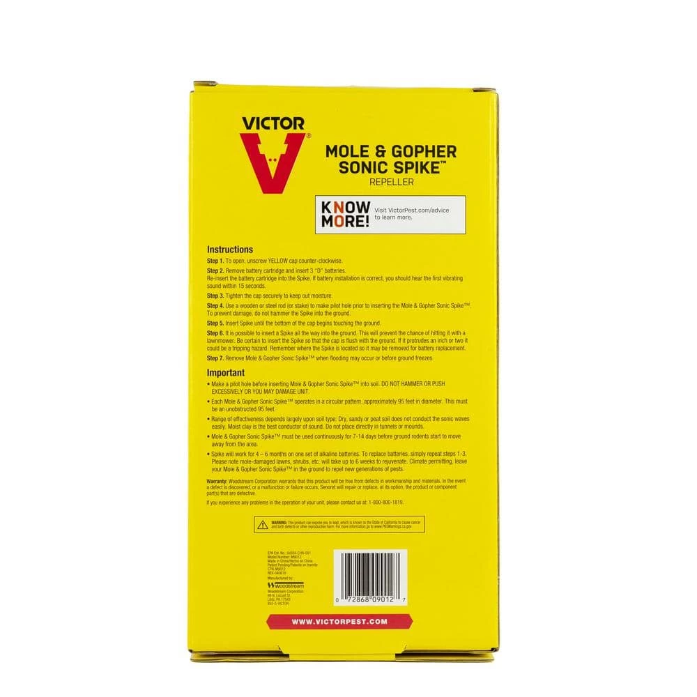 Mole and Gopher Sonic Spike (2-Pack) by Victor 4 Mole and Gopher Sonic Spike (2-Pack) by Victor - Image 2