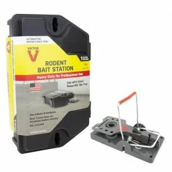 Heavy-Duty Rodent Bait Station with Power-Kill Instant-Kill Rat Trap by Victor