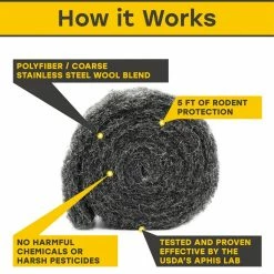 Rodent Control Fill Fabric 6 Rolls of Steel Wool Blend - Protect Home, Business, Office by Xcluder 13 Rodent Control Fill Fabric 6 Rolls of Steel Wool Blend - Protect Home, Business, Office by Xcluder -Pest Control Sales xcluder animal barriers 162746 4f 1000