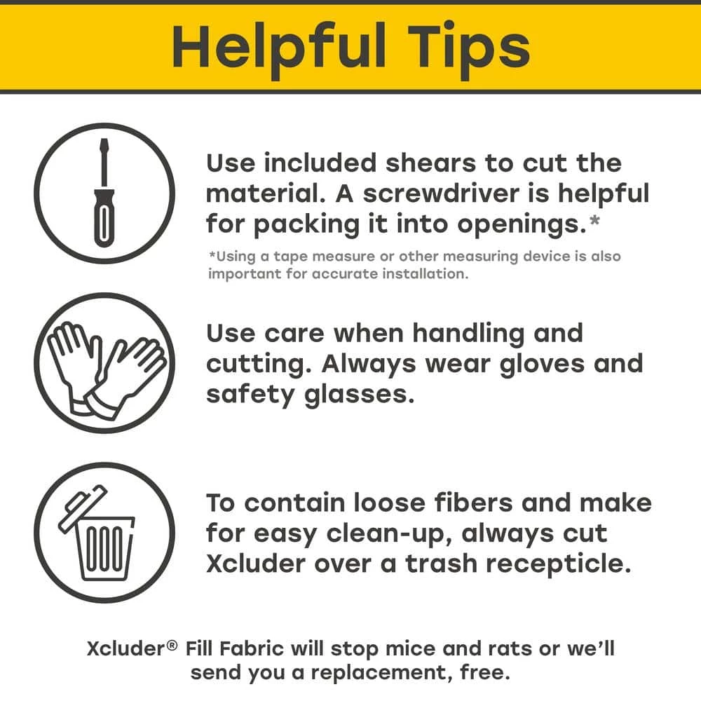 Rodent Control Fill Fabric Large DIY Kit - Steel Wool Blend; Protect Properties by Xcluder 8 Rodent Control Fill Fabric Large DIY Kit - Steel Wool Blend; Protect Properties by Xcluder - Image 6